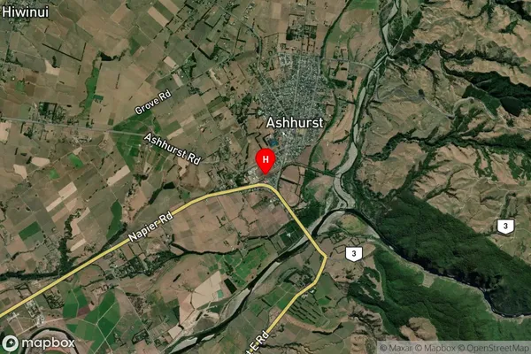 Ashhurst,Manawatu-Wanganui Satellite Map