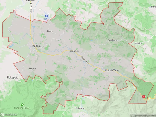 ZipCode 0410 Map for Kaitaia