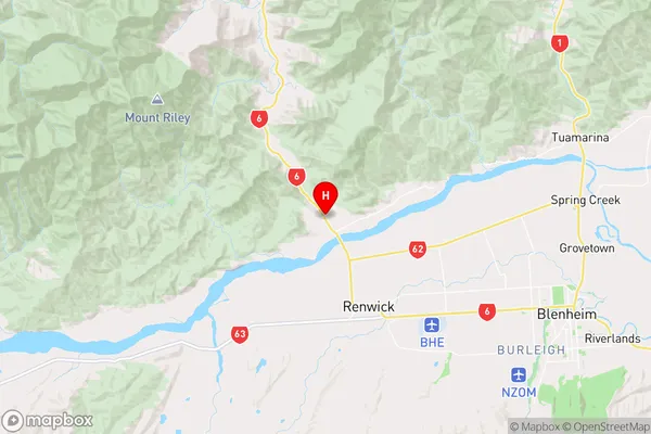 Kaituna,Marlborough Region Map