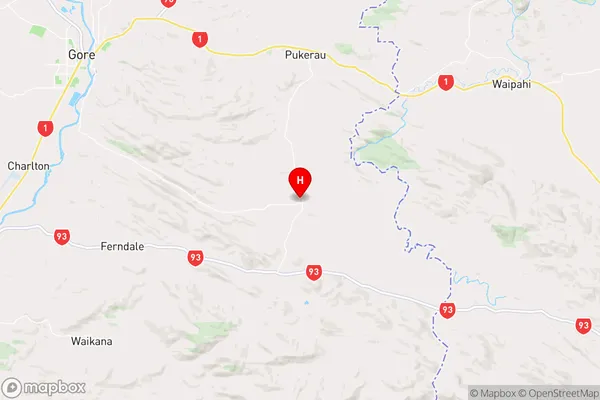 Kaiwera,Southland Region Map