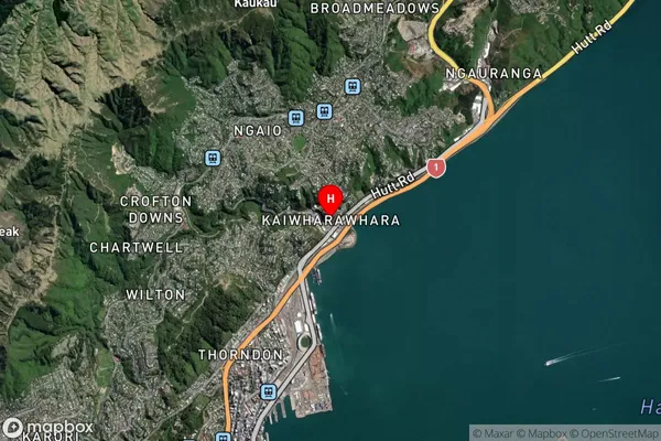 Kaiwharawhara,Wellington Satellite Map