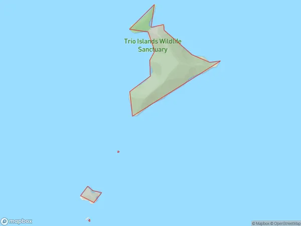 Trio Islands / Kuru Pongi,  Polygon Area Map