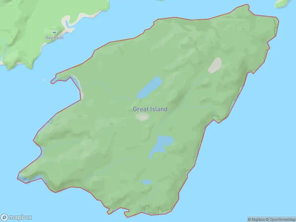 Great Island, Southland Polygon Area Map