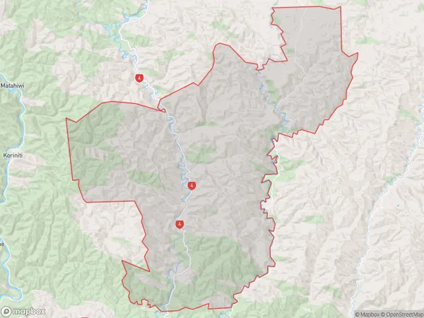 Kakatahi, Manawatu-Wanganui Polygon Area Map