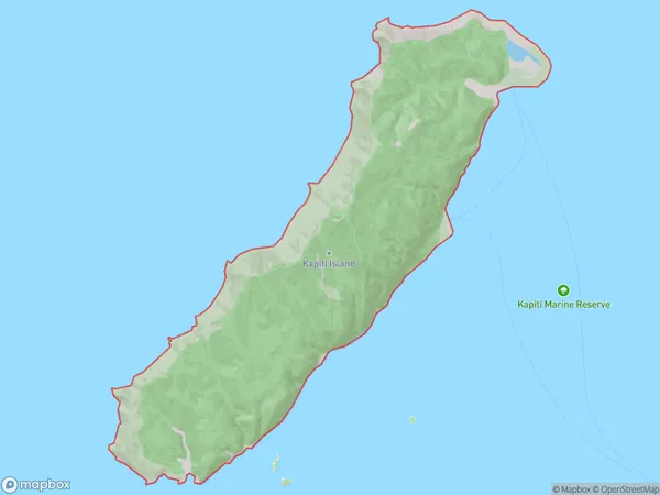 Kapiti Island, Wellington Polygon Area Map