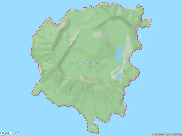 Mayor Island / Tuhua, Bay of Plenty Polygon Area Map