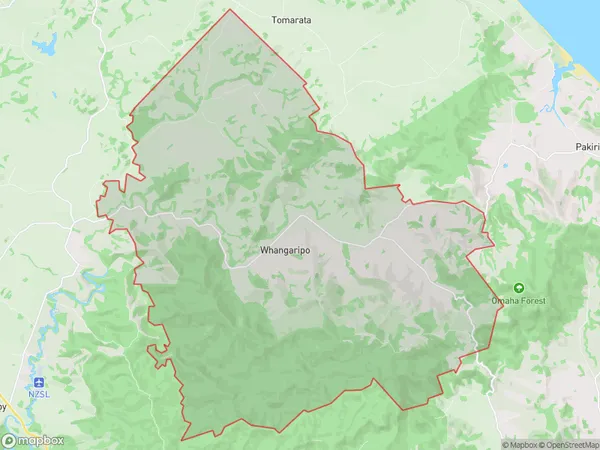 Whangaripo, Auckland Polygon Area Map