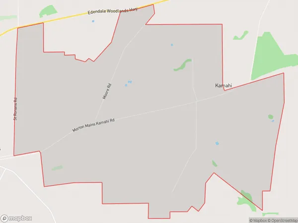 Kamahi, Southland Polygon Area Map