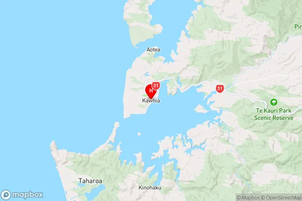 Kawhia,Waikato Region Map