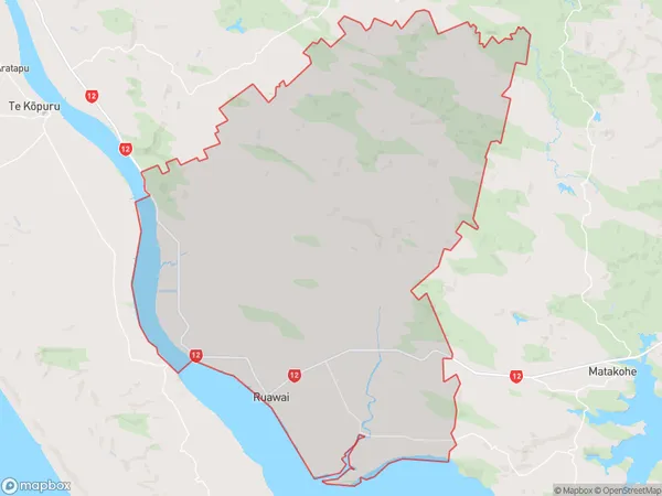 Ruawai, Northland Polygon Area Map