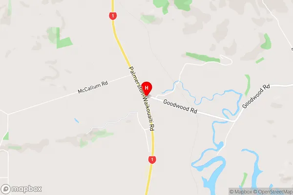 Goodwood,Otago Area Map