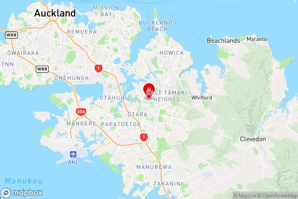 East Tamaki,Auckland Region Map