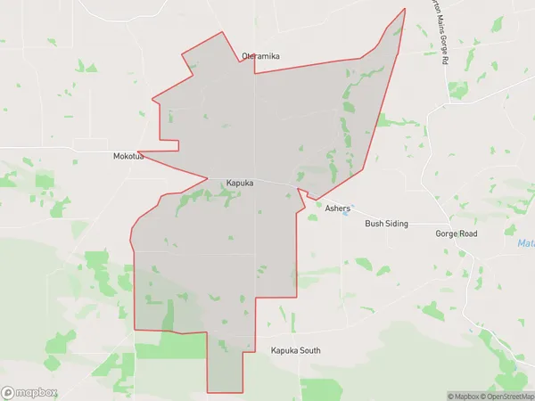 Kapuka, Southland Polygon Area Map