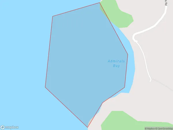 Admirals Bay, Northland Polygon Area Map