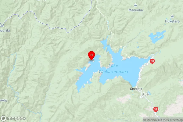 Ahimanu Bay,Hawke's Bay Region Map