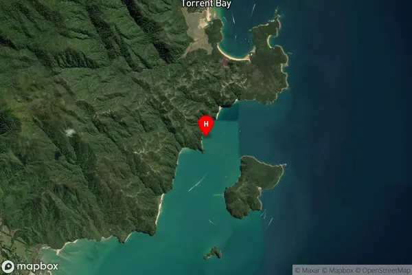 Akersten Bay,Tasman Satellite Map