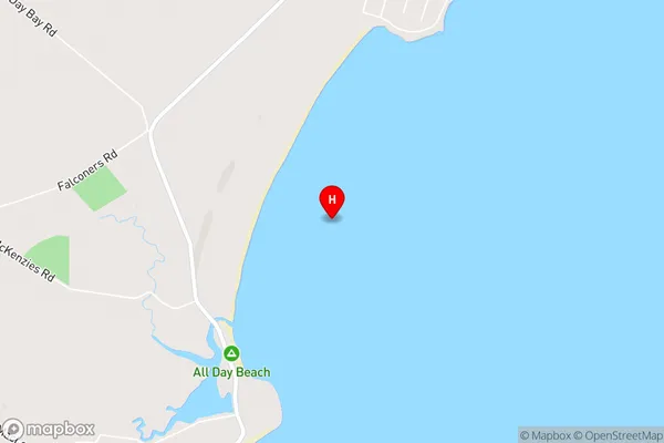 All Day Bay,Otago Area Map