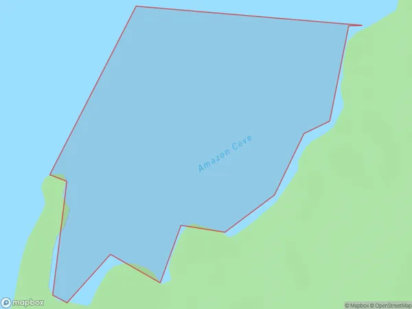 Amazon Cove, Otago Polygon Area Map