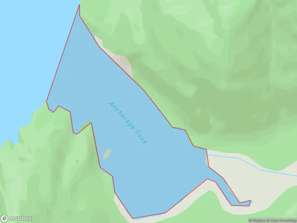Anchorage Cove, Southland Polygon Area Map