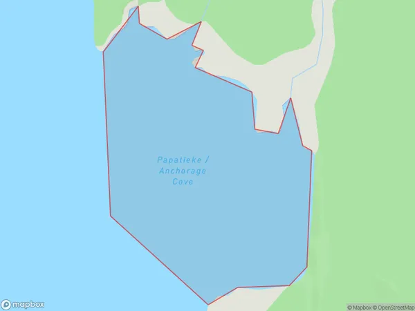 Anchorage Cove, Southland Polygon Area Map