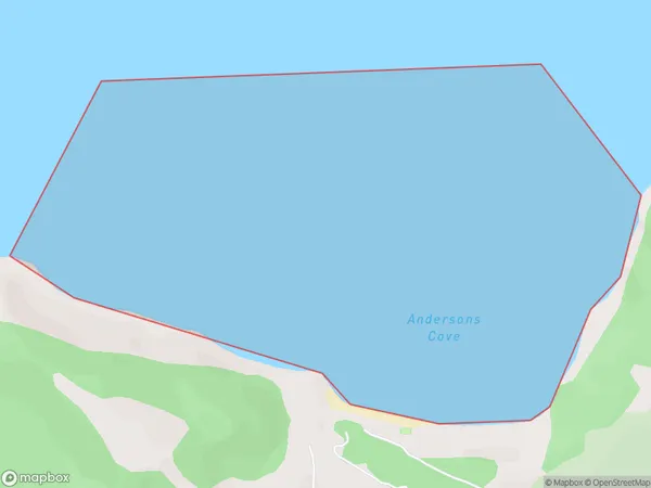 Andersons Cove, Northland Polygon Area Map