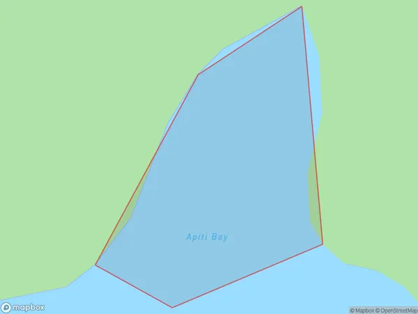 Apiti Bay, Hawke's Bay Polygon Area Map