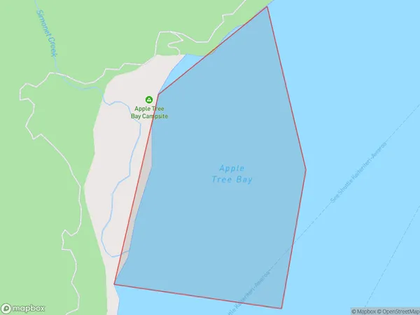 Apple Tree Bay, Tasman Polygon Area Map