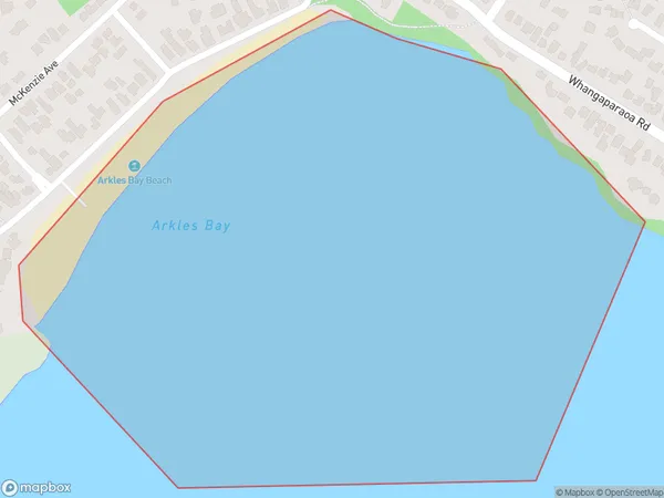 Arkles Bay, Auckland Polygon Area Map