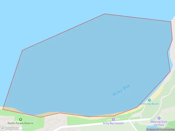 Army Bay, Auckland Polygon Area Map