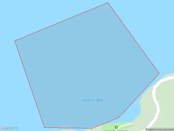 Aussie Bay, Marlborough Polygon Area Map