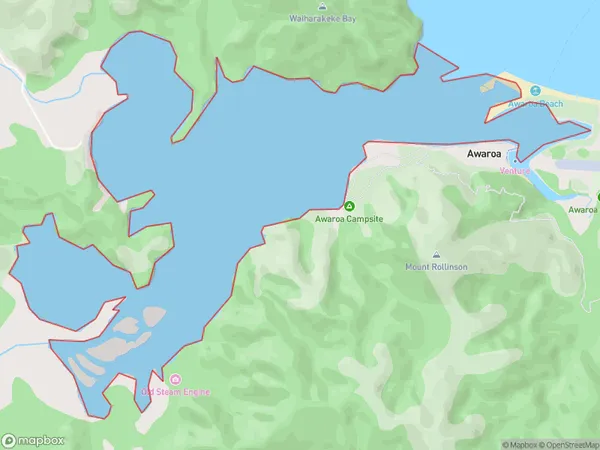 Awaroa Inlet, Tasman Polygon Area Map