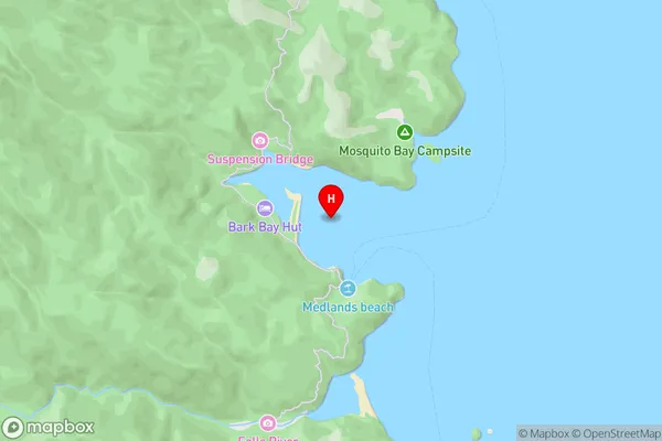 Bark Bay,Tasman Area Map