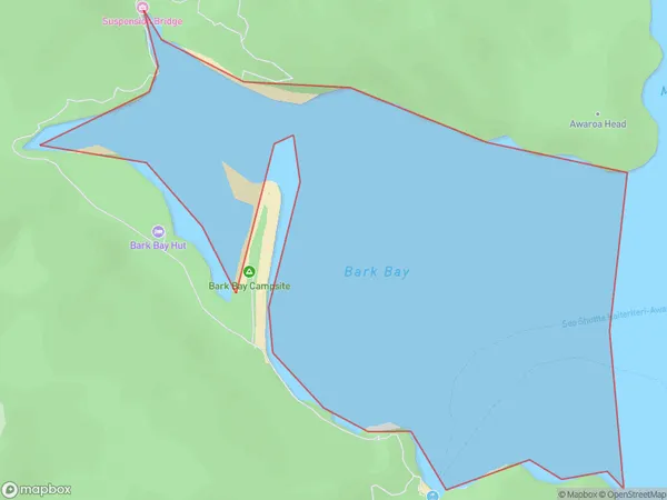 Bark Bay, Tasman Polygon Area Map