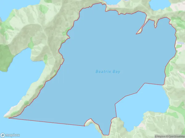 Beatrix Bay, Marlborough Polygon Area Map