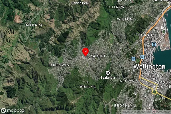 Karori,Wellington Satellite Map