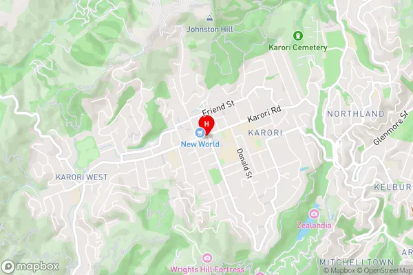 Karori,Wellington Area Map