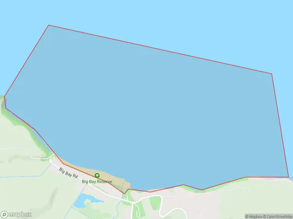 Big Bay, Auckland Polygon Area Map