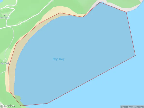 Big Bay, Auckland Polygon Area Map