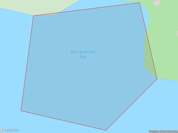 Blacksmiths Bay, Northland Polygon Area Map