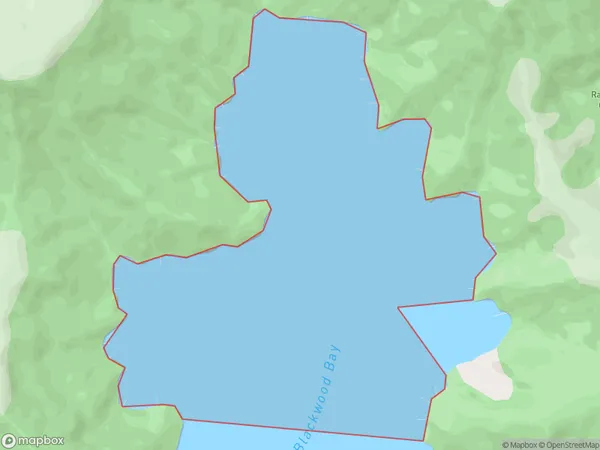 Blackwood Bay or Tahuahua Bay, Otago Polygon Area Map