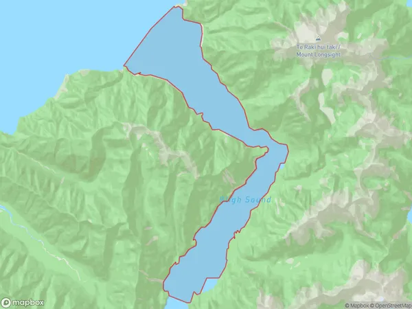 Hawea / Bligh Sound, Otago Polygon Area Map