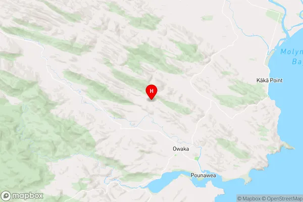 Katea,Otago Region Map