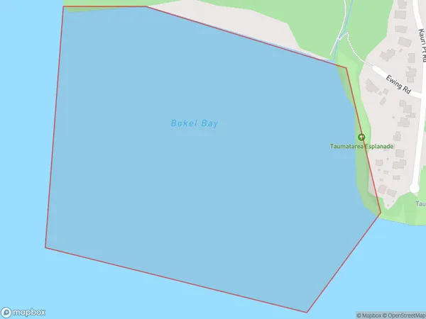 Bokel Bay, Auckland Polygon Area Map