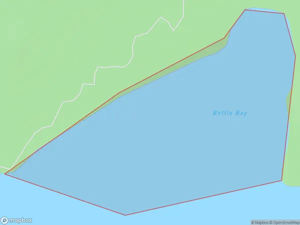 Bottle Bay, Marlborough Polygon Area Map