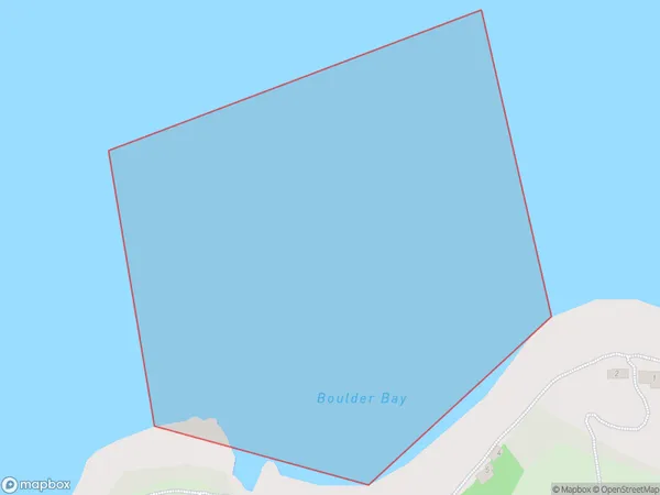 Boulder Bay, Otago Polygon Area Map