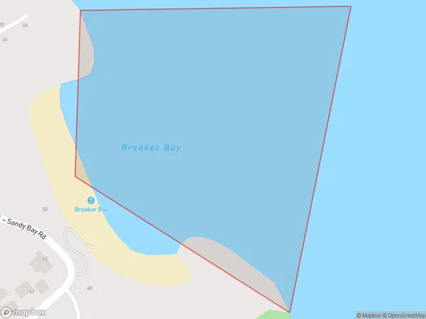 Breaker Bay, Tasman Polygon Area Map