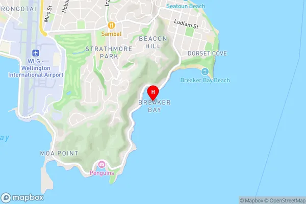 Breaker Bay,Wellington Area Map