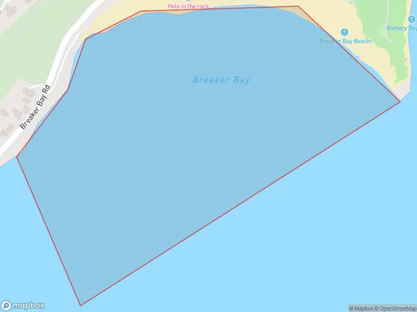 Breaker Bay, Wellington Polygon Area Map