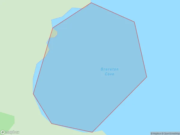 Brereton Cove, Tasman Polygon Area Map