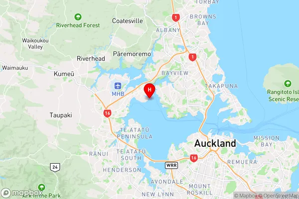 Brickbat Bay,Auckland Region Map